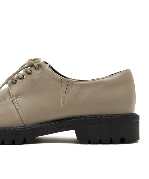 JELLY BEANS（ジェリービーンズ）の「トラックソールレースアップマニッシュシューズ(211-59363)JELLY BEANS(ジェリービーンズ)（ドレスシューズ・レディース・グレイッシュベージュ/ダークブラウン/ブラック・LL/S/M/L）」の19枚目の写真