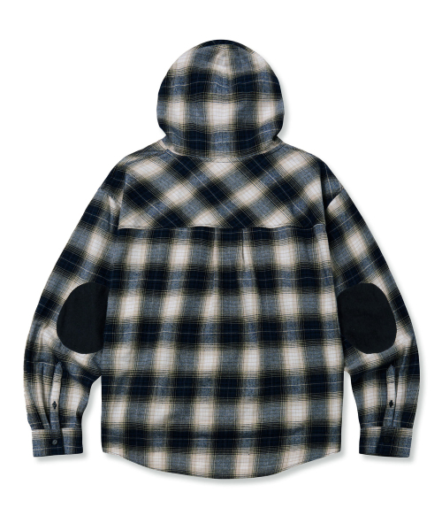 BROWNBREATH（ブラウンブレス）の「PATCH CHECK HOOD SHIRTS - NAVY（シャツ/ブラウス・メンズ・その他・MEDIUM/LARGE/SMALL/X-LARGE）」の2枚目の写真