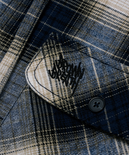 BROWNBREATH（ブラウンブレス）の「PATCH CHECK HOOD SHIRTS - NAVY（シャツ/ブラウス・メンズ・その他・MEDIUM/LARGE/SMALL/X-LARGE）」の5枚目の写真
