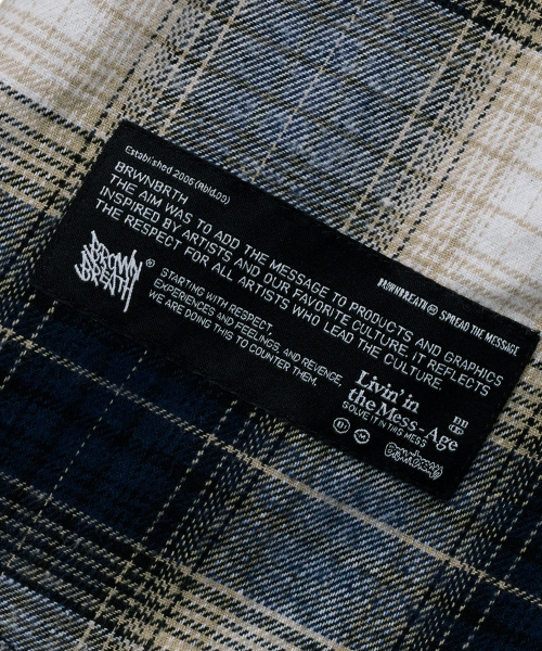 BROWNBREATH（ブラウンブレス）の「PATCH CHECK HOOD SHIRTS - NAVY（シャツ/ブラウス・メンズ・その他・MEDIUM/LARGE/SMALL/X-LARGE）」の6枚目の写真