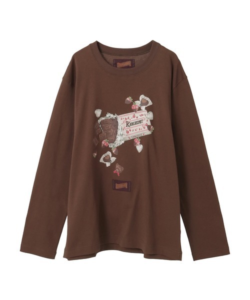 KARL HELMUT(カールヘルム)の「スウィートメモリーズプリントカットソー(Tシャツ/カットソー・メンズ・オフホワイト/グリーン/レッド/ブラック/チョコ・MEDIUM/LARGE)」の3枚目の写真