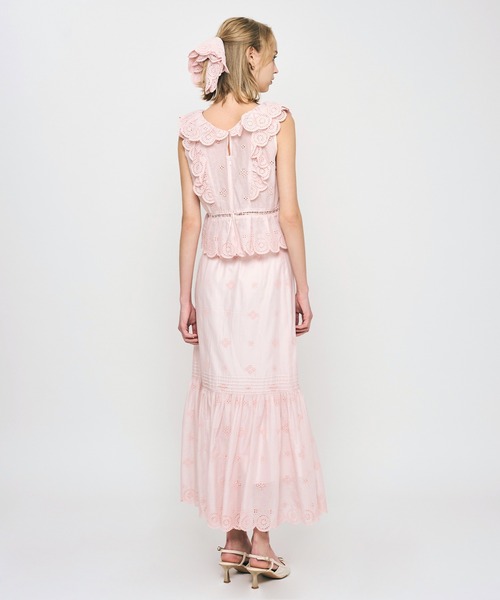 DEICY（デイシー）の「コットンボイルフラワーブラウス（シャツ/ブラウス・レディース・ライトブルー/レッド/ピンク/オフホワイト・FREE）」の17枚目の写真