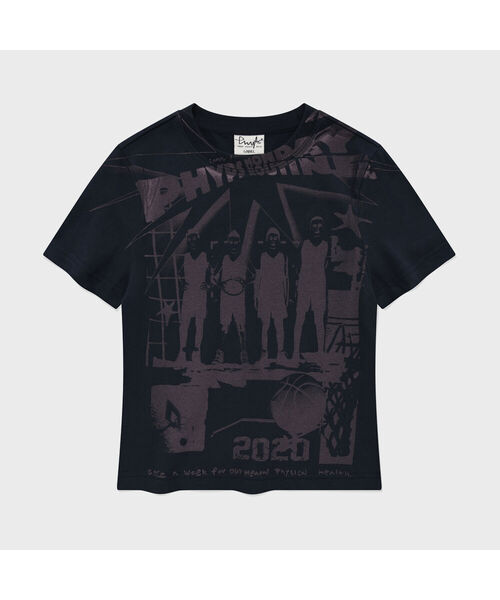 PHYSICAL DEPARTMENT(フィジカル デパートメント)の「ウィメンズカートゥーンバスケットボール半袖Tシャツネイビー(Tシャツ/カットソー・レディース・その他・MEDIUM/SMALL)」の1枚目の写真