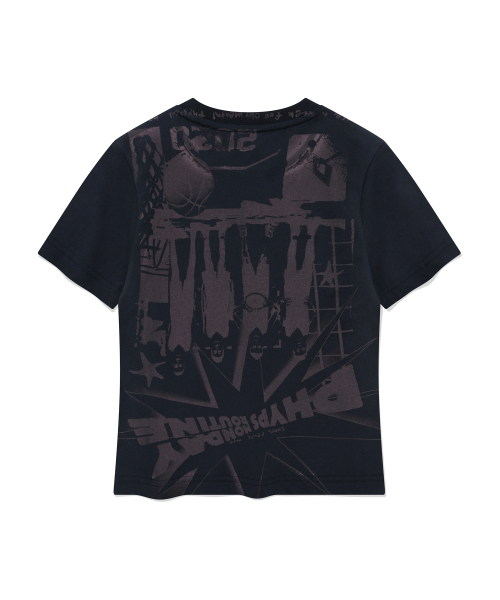 PHYSICAL DEPARTMENT(フィジカル デパートメント)の「ウィメンズカートゥーンバスケットボール半袖Tシャツネイビー(Tシャツ/カットソー・レディース・その他・MEDIUM/SMALL)」の2枚目の写真