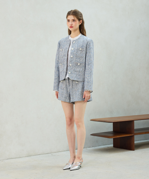 ARI(アリ)の「CHERISH TWEED SHORTS PANTS / SKY BLUE(その他パンツ・レディース・スカイブルー・SMALL/MEDIUM)」の3枚目の写真