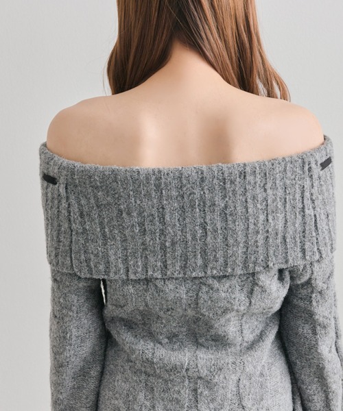 OLIVE des OLIVE(オリーブデオリーブ)の「【インフルエンサー企画】YUI girly cable one-piece(ワンピース・レディース・アイボリー/ブラック/チャコールグレー・FREE)」の7枚目の写真