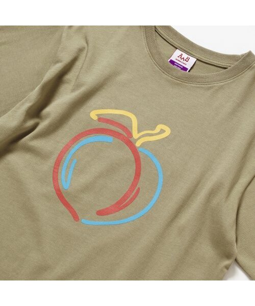 Between A and B（ビトウィーンエイアンドビー）の「リラックスフィットピーチプリントTシャツ[オリーブ]（Tシャツ/カットソー・レディース・その他・FREE）」の8枚目の写真