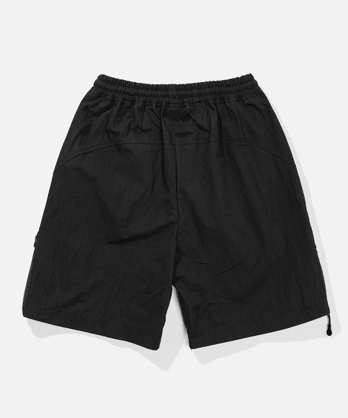 VASTIC(バスティック)の「サイドジップリンクルハーフパンツ_ブラック(その他パンツ・メンズ・その他・LARGE/MEDIUM)」の2枚目の写真