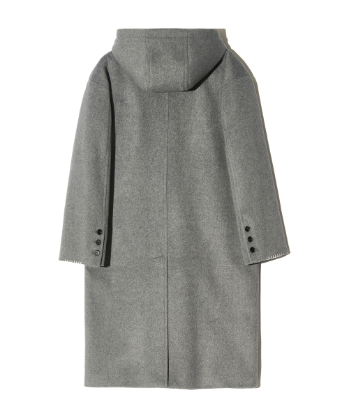 PIECEMAKER(ピースメーカー)の「HAND STITCH HOODIE MAXI WOOL COAT (GREY)(チェスターコート・レディース・その他・MEDIUM/LARGE)」の5枚目の写真