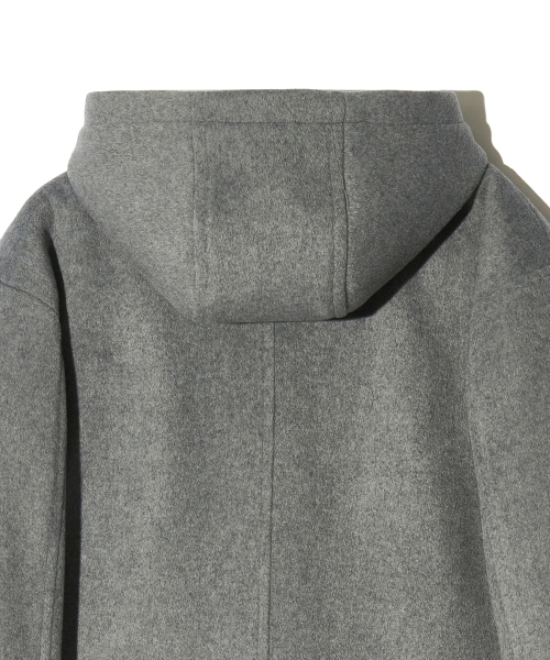 PIECEMAKER(ピースメーカー)の「HAND STITCH HOODIE MAXI WOOL COAT (GREY)(チェスターコート・レディース・その他・MEDIUM/LARGE)」の8枚目の写真