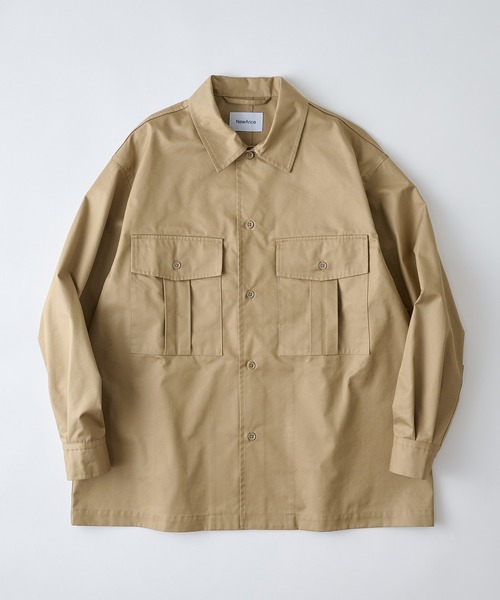 NewAnce(ニュアンス)の「【NewAnce】Work Shirt Jacket / ワークシャツジャケット -オリジナルツイルシリーズ-(その他アウター・メンズ・ブラック/ベージュ・M/L)」の4枚目の写真