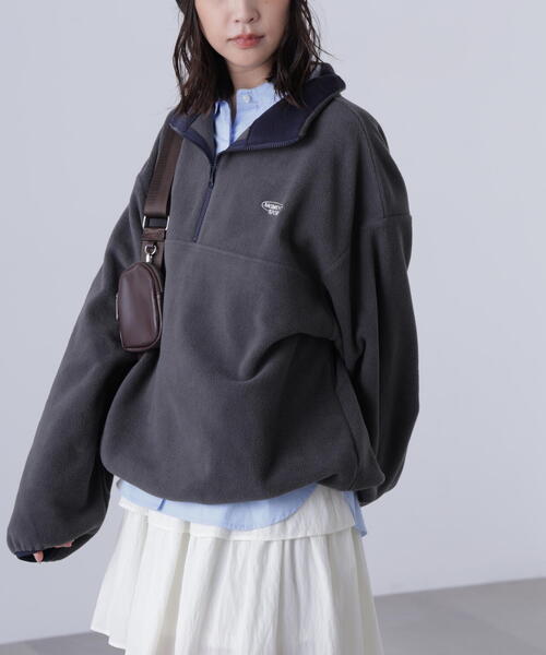 FREE'S MART（フリーズマート）の「フリースハーフジッププルオーバー（スウェット・レディース・ホワイト/レッド/グレー・FREE）」の6枚目の写真