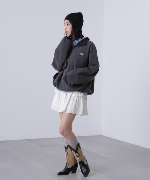 FREE'S MART（フリーズマート）の「フリースハーフジッププルオーバー（スウェット・レディース・ホワイト/レッド/グレー・FREE）」の12枚目の写真