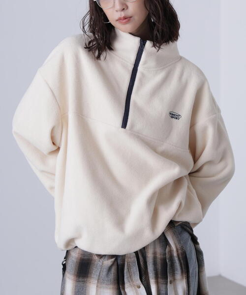 FREE'S MART（フリーズマート）の「フリースハーフジッププルオーバー（スウェット・レディース・ホワイト/レッド/グレー・FREE）」の17枚目の写真