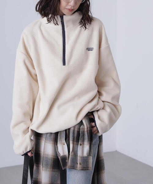 FREE'S MART（フリーズマート）の「フリースハーフジッププルオーバー（スウェット・レディース・ホワイト/レッド/グレー・FREE）」の19枚目の写真