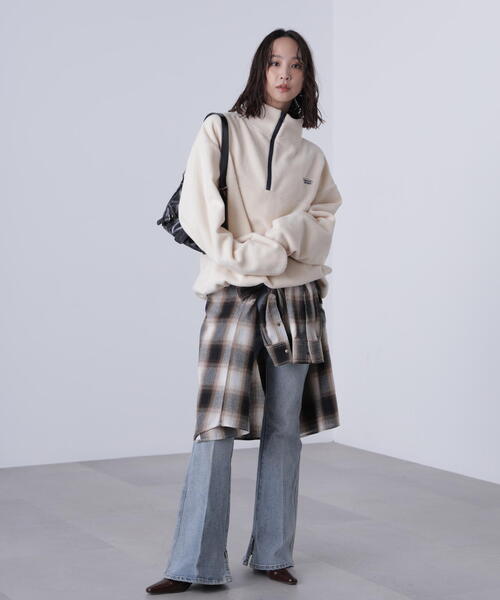 FREE'S MART（フリーズマート）の「フリースハーフジッププルオーバー（スウェット・レディース・ホワイト/レッド/グレー・FREE）」の22枚目の写真