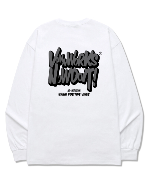 VANNWORKS(バンワークス)の「BRING NOW ロングスリーブ (VLS0086) ホワイト(Tシャツ/カットソー・レディース・その他・XX-LARGE/SMALL/MEDIUM/LARGE/X-LARGE)」の3枚目の写真