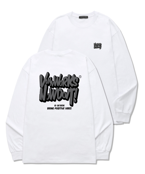 VANNWORKS(バンワークス)の「BRING NOW ロングスリーブ (VLS0086) ホワイト(Tシャツ/カットソー・レディース・その他・XX-LARGE/SMALL/MEDIUM/LARGE/X-LARGE)」の4枚目の写真
