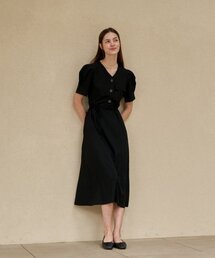 VALLUAT（バリュエット）の「Bell Puff Dress_Black（ワンピース）」