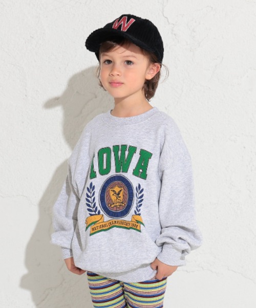 Ocean&Ground（オーシャン&グラウンド）の「IOWAｽｰﾍﾞﾆｱｽｳｪｯﾄ（スウェット・キッズ・グレー/ターコイズブルー/パープル/イエロー・80/100/110/120/90/130/140）」の2枚目の写真