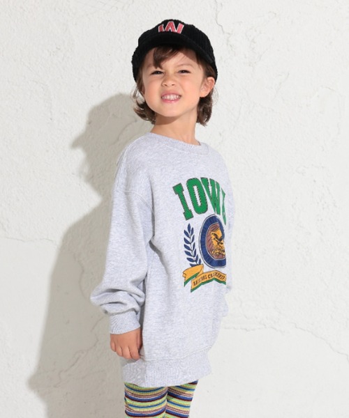 Ocean&Ground（オーシャン&グラウンド）の「IOWAｽｰﾍﾞﾆｱｽｳｪｯﾄ（スウェット・キッズ・グレー/ターコイズブルー/パープル/イエロー・80/100/110/120/90/130/140）」の10枚目の写真