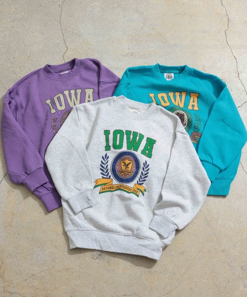 Ocean&Ground（オーシャン&グラウンド）の「IOWAｽｰﾍﾞﾆｱｽｳｪｯﾄ（スウェット・キッズ・グレー/ターコイズブルー/パープル/イエロー・80/100/110/120/90/130/140）」の11枚目の写真