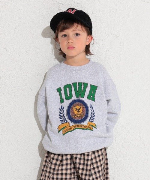 Ocean&Ground（オーシャン&グラウンド）の「IOWAｽｰﾍﾞﾆｱｽｳｪｯﾄ（スウェット・キッズ・グレー/ターコイズブルー/パープル/イエロー・80/100/110/120/90/130/140）」の5枚目の写真