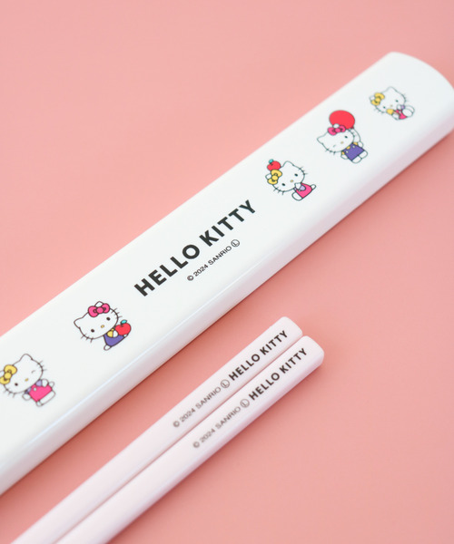 sanrio（サンリオ）の「〈SANRIO/サンリオ〉ハローキティ 引フタ箸箱セット 19.5cm お箸 ケース HS-16（カトラリー・レディース・ピンク・ONE SIZE）」の3枚目の写真