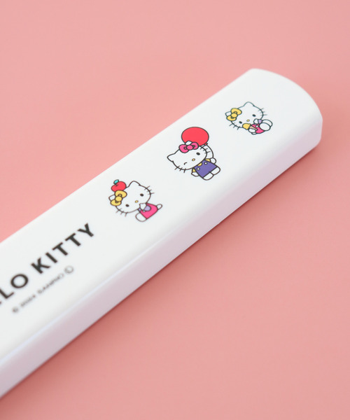 sanrio（サンリオ）の「〈SANRIO/サンリオ〉ハローキティ 引フタ箸箱セット 19.5cm お箸 ケース HS-16（カトラリー・レディース・ピンク・ONE SIZE）」の4枚目の写真