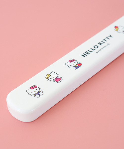 sanrio（サンリオ）の「〈SANRIO/サンリオ〉ハローキティ 引フタ箸箱セット 19.5cm お箸 ケース HS-16（カトラリー・レディース・ピンク・ONE SIZE）」の5枚目の写真