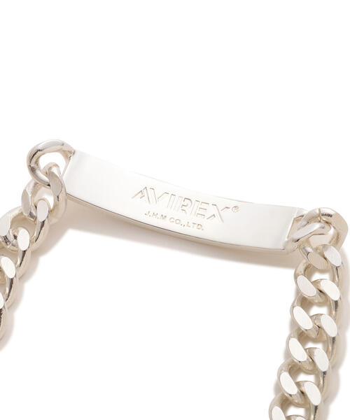AVIREX（アヴィレックス）の「《AVIREX by J.H.M CO.,LTD.》ID BRACELET REGULLAR / アイディ ブレスレット レギュラー / アヴィレックス / JAM HOME MADE / ジャムホームメイド（ブレスレット・メンズ・シルバー・SMALL/MEDIUM/LARGE）」の6枚目の写真