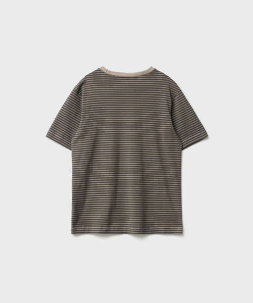 ANOTHER OFFICE WOMEN（アナザー オフィス ウーマン）の「w. Gusset Stripe Tee (Charcoal)（Tシャツ/カットソー・レディース・その他・FREE）」の2枚目の写真