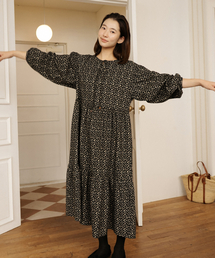 CHIQUITA（チキータ）の「Flower Balloon One Piece Black（ワンピース）」