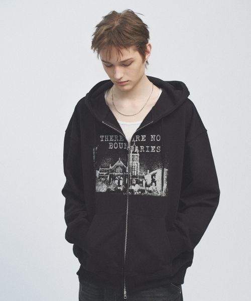 KANEITEI(カネイテイ)の「NO BOUNDARIES HOOD ZIP-UP (BLACK)(パーカー・レディース・ブラック・MEDIUM/LARGE/X-LARGE)」の2枚目の写真