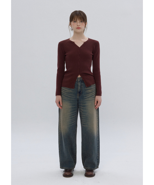 BUTTON UP（ボタンアップ）の「サンフラワーウォッシュドワイドデニム（デニムパンツ・レディース・その他・SMALL/MEDIUM/LARGE）」の2枚目の写真