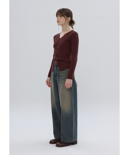 BUTTON UP（ボタンアップ）の「サンフラワーウォッシュドワイドデニム（デニムパンツ・レディース・その他・SMALL/MEDIUM/LARGE）」の4枚目の写真