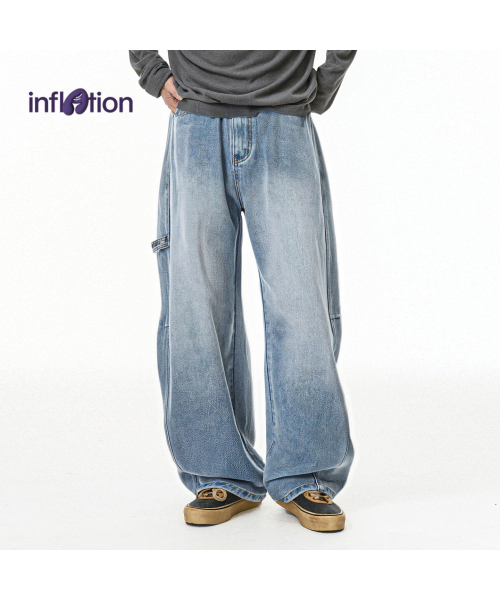 INFLATION（インフレーション）の「Wide Leg Banding Denim Pant（デニムパンツ・メンズ・その他・SMALL/MEDIUM/LARGE/X-LARGE）」の4枚目の写真