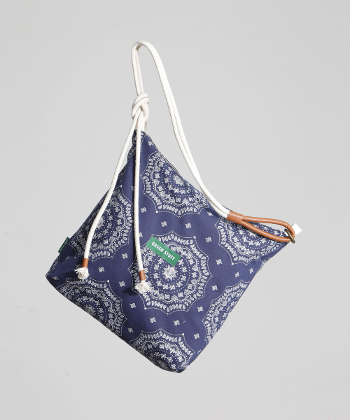 GREEN STUFF(グリーンスタッフ)の「rope bag 57 - paisley navy(ショルダーバッグ・レディース・その他・FREE)」の3枚目の写真