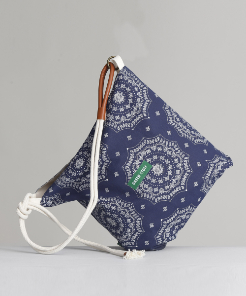GREEN STUFF(グリーンスタッフ)の「rope bag 57 - paisley navy(ショルダーバッグ・レディース・その他・FREE)」の9枚目の写真