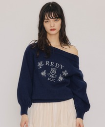 REDYAZEL | ビジューロゴエンブロイダリーニットプルオーバー(ニット/セーター)