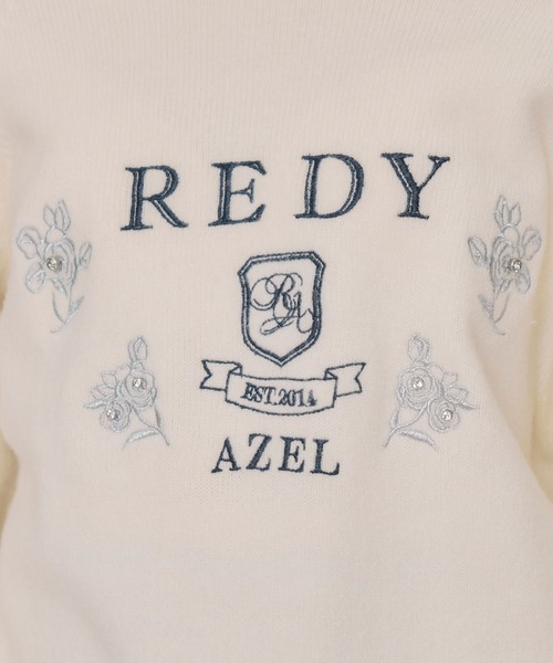 REDYAZEL（レディアゼル）の「ビジューロゴエンブロイダリーニットプルオーバー（ニット/セーター・レディース・ネイビー/オレンジ/オフホワイト/ブラウン・FREE）」の13枚目の写真