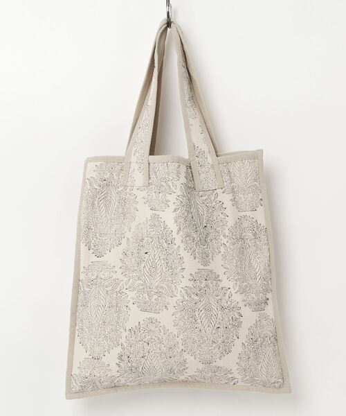 MASSIVE STORE（マッシブストア）の「【Swaraj/スワラージ】ハンドブロックプリントTOTE（トートバッグ・メンズ・オフホワイト・FREE）」の2枚目の写真