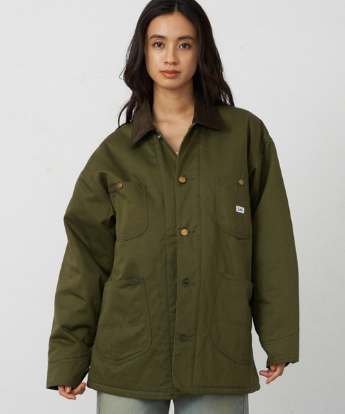 Lee（リー）の「Lee/リー ロコジャケット アウター 裏キルト（カバーオール・レディース・ブルー/オリーブ/インディゴブルー・MEDIUM/SMALL）」の2枚目の写真