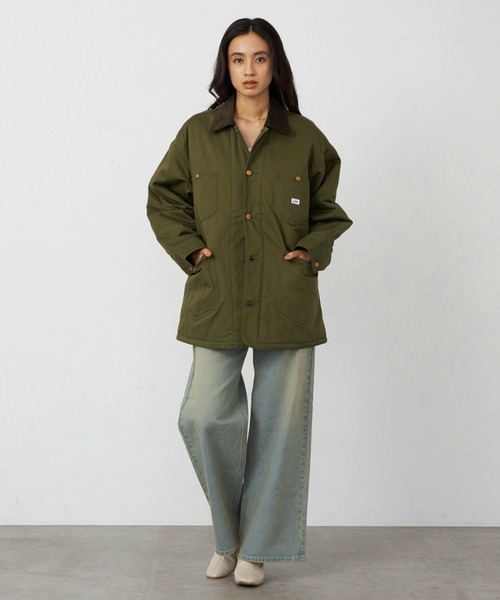 Lee（リー）の「Lee/リー ロコジャケット アウター 裏キルト（カバーオール・レディース・ブルー/オリーブ/インディゴブルー・MEDIUM/SMALL）」の6枚目の写真