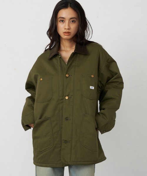 Lee（リー）の「Lee/リー ロコジャケット アウター 裏キルト（カバーオール・レディース・ブルー/オリーブ/インディゴブルー・MEDIUM/SMALL）」の7枚目の写真