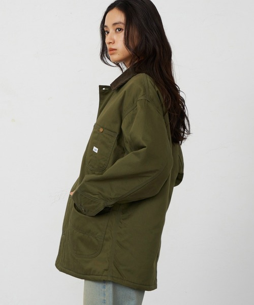 Lee（リー）の「Lee/リー ロコジャケット アウター 裏キルト（カバーオール・レディース・ブルー/オリーブ/インディゴブルー・MEDIUM/SMALL）」の8枚目の写真