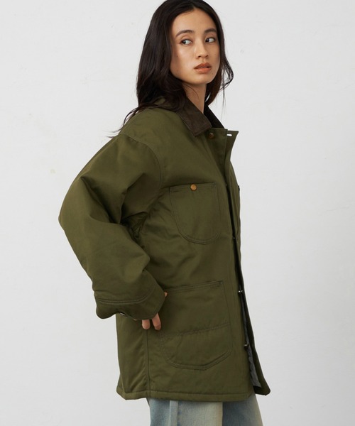 Lee（リー）の「Lee/リー ロコジャケット アウター 裏キルト（カバーオール・レディース・ブルー/オリーブ/インディゴブルー・MEDIUM/SMALL）」の9枚目の写真