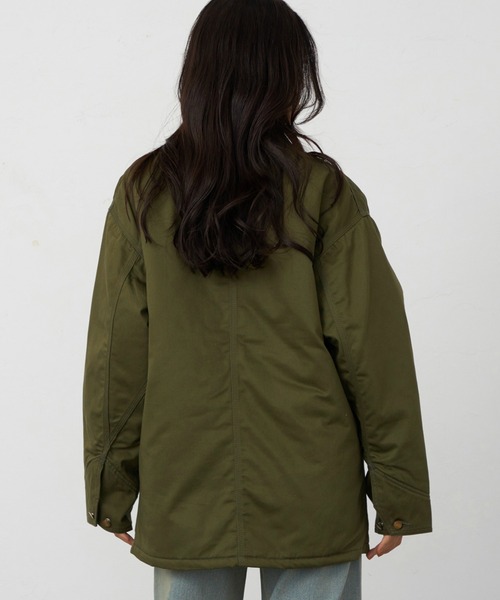 Lee（リー）の「Lee/リー ロコジャケット アウター 裏キルト（カバーオール・レディース・ブルー/オリーブ/インディゴブルー・MEDIUM/SMALL）」の10枚目の写真