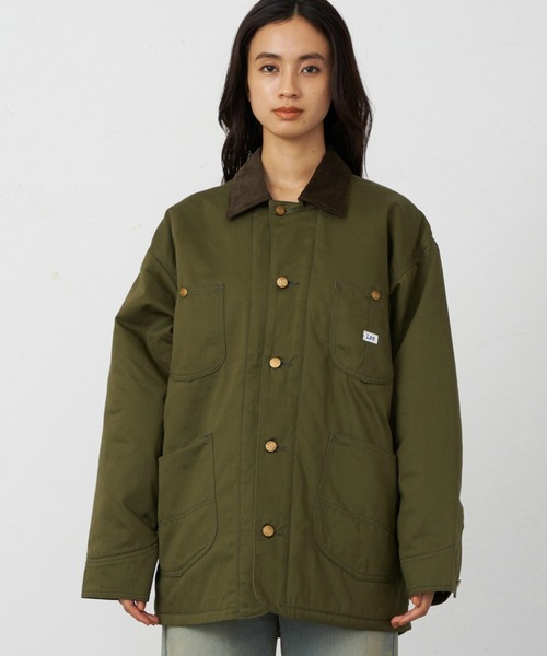 Lee（リー）の「Lee/リー ロコジャケット アウター 裏キルト（カバーオール・レディース・ブルー/オリーブ/インディゴブルー・MEDIUM/SMALL）」の11枚目の写真