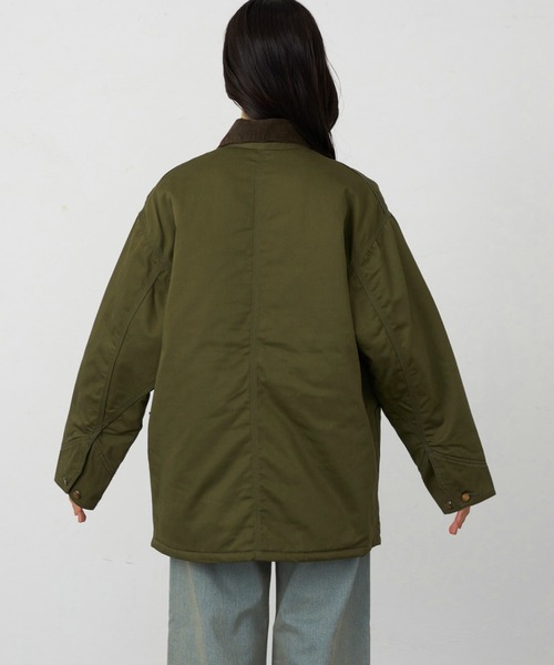 Lee（リー）の「Lee/リー ロコジャケット アウター 裏キルト（カバーオール・レディース・ブルー/オリーブ/インディゴブルー・MEDIUM/SMALL）」の12枚目の写真